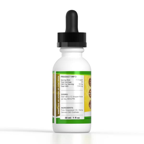 Plant Power Grapeseed Based 1500mg CBD Tincture - Image 2