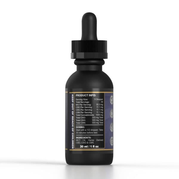 C2 Stasis Plus 1000mg CBD, CBG, and CBN Anxiety, Gastro & Sleep Tincture - Image 2