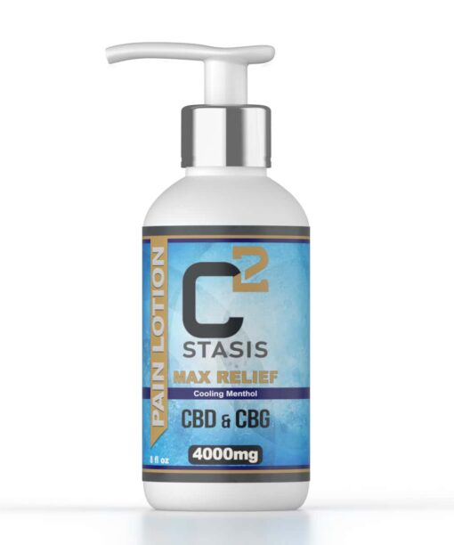 C2 Stasis 4000mg CBD and CBG Pain Lotion Pump with Menthol