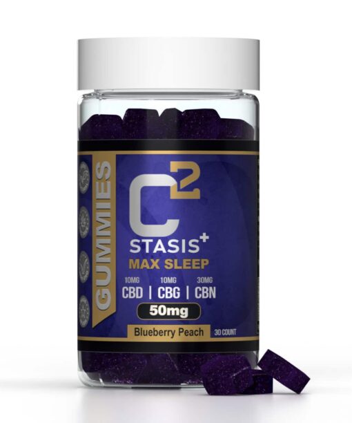 C2 Stasis Plus 50mg Max Sleep CBD CBG CBN Gummies