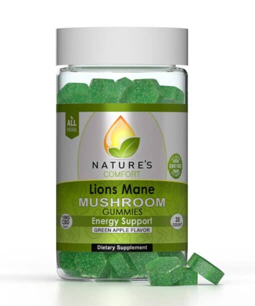 Nature's Comfort Lion's Mane Mushroom Gummies with CBD