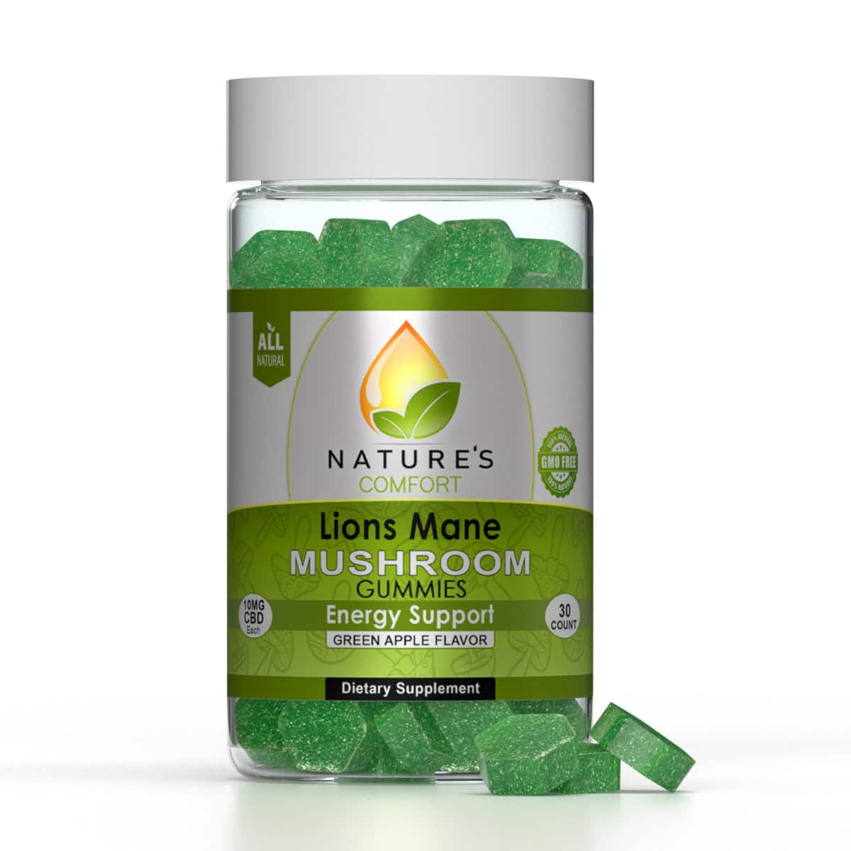 Nature's Comfort Lion's Mane Mushroom Gummies with CBD