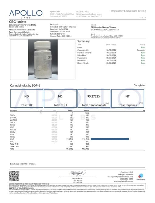 Plant Power 1000mg CBG Isolate - 1 Gram - Image 2