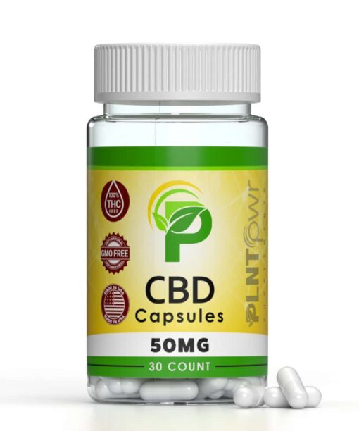 Plant Power 50mg CBD Capsules - 30 Count