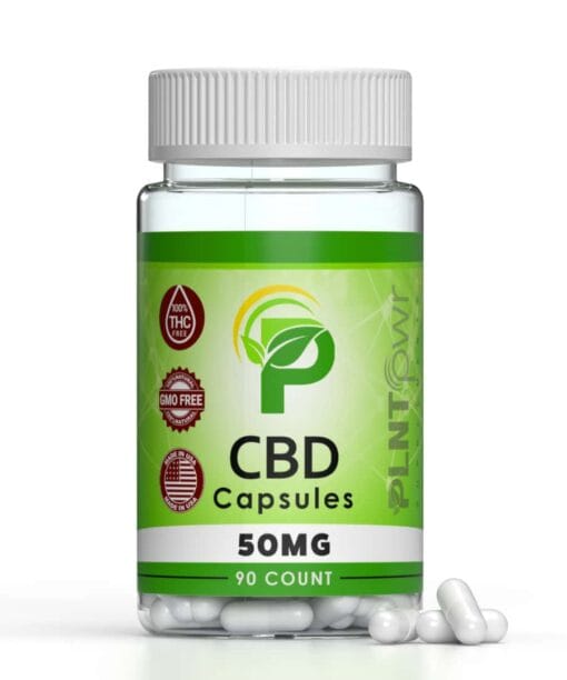 Plant Power 50mg CBD Capsules - 90 Count