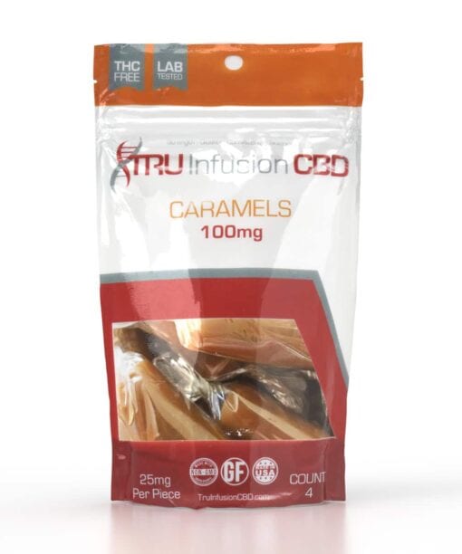 Tru Infusion 25mg CBD Caramels - 4 Count